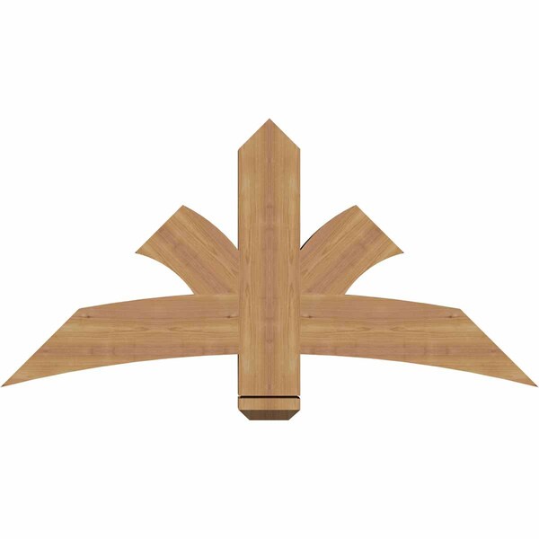 Ekena Millwork Davenport Timber Gable Bracket, Western Red Cedar, 48"W x 24"H x 3 1/2"D x 5 1/2"F, 12/12 Pitch GBW048X24X0406DAV00SWR - main